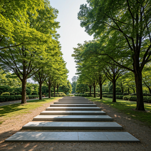Beautiful large garden with mature trees