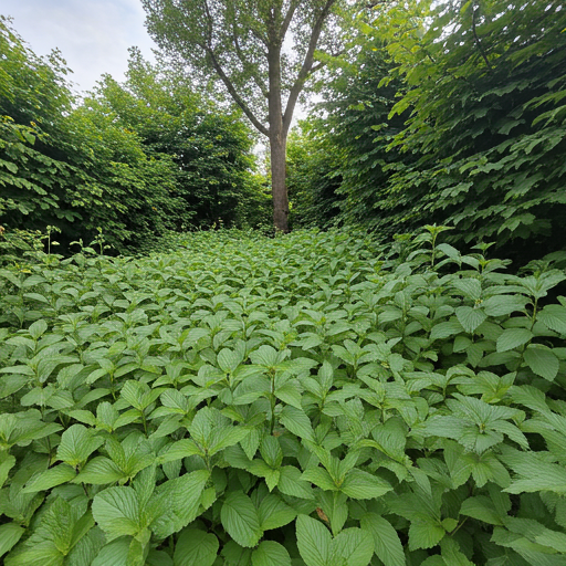 Overgrown garden before clearance